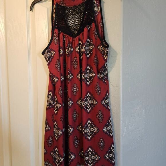 Xhilaration Medium Red sleeveless dress - Picture 3 of 4